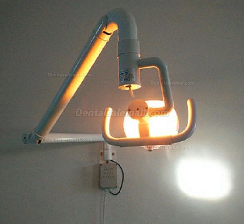 50W Wall Hanging Dental Medical Oral Halogen Light Lamp with Arm Shadowless Cold Light